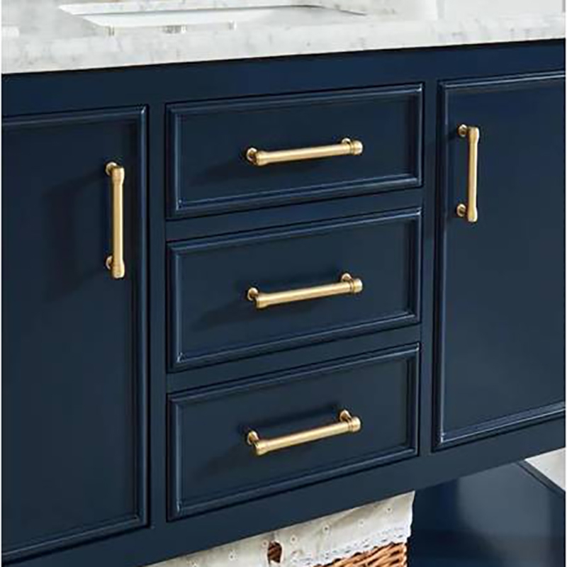 Marble Bathroom Vanity 48 Inch With Under Sink, 3 Drawer And 2 Doors Storage